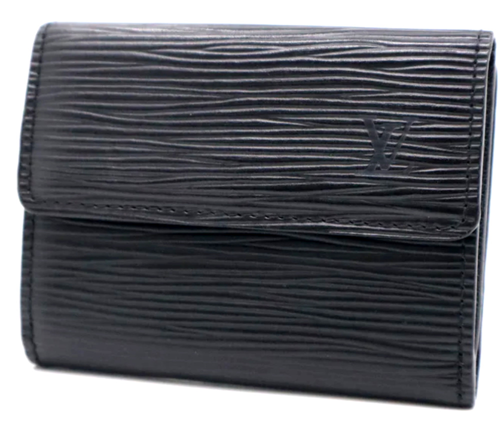 Louis Vuitton Ludlow Compact Epi Leather Coin Purse Card Wallet Black Authentic